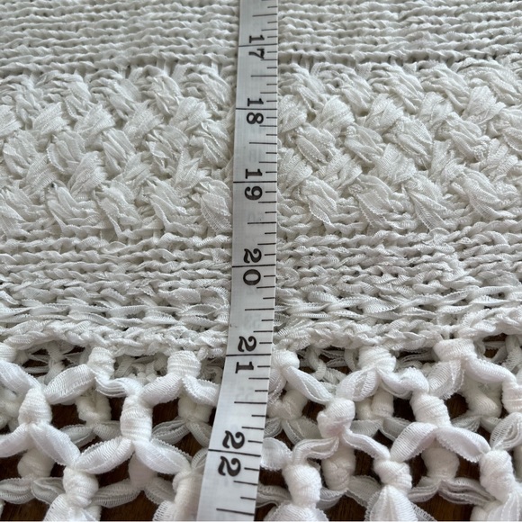 Lily Pulitzer Limon Knit Crochet Sleeveless Sweater Tank Top Fringe Tassels Ivo… - Picture 15 of 16